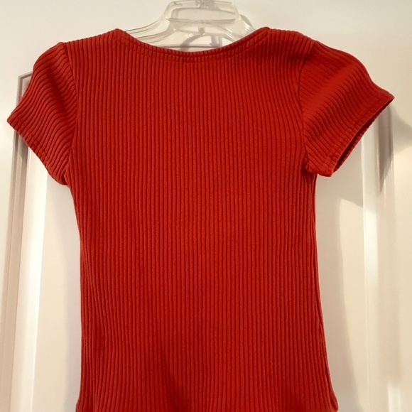 Free People cropped ribbed shirt, size Small - Picture 3 of 4